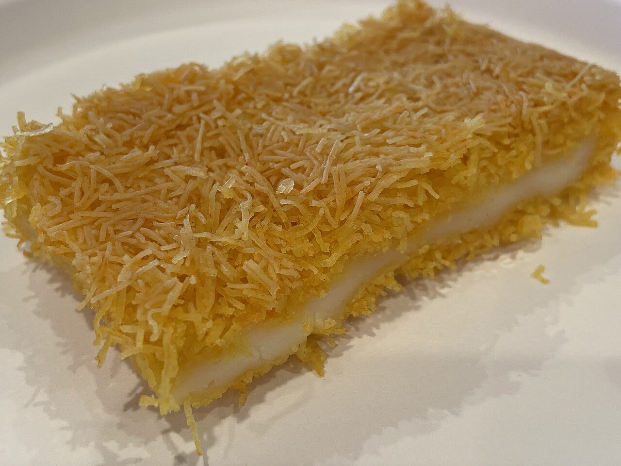Knafeh, a hot cheese pastry soaked in syrup