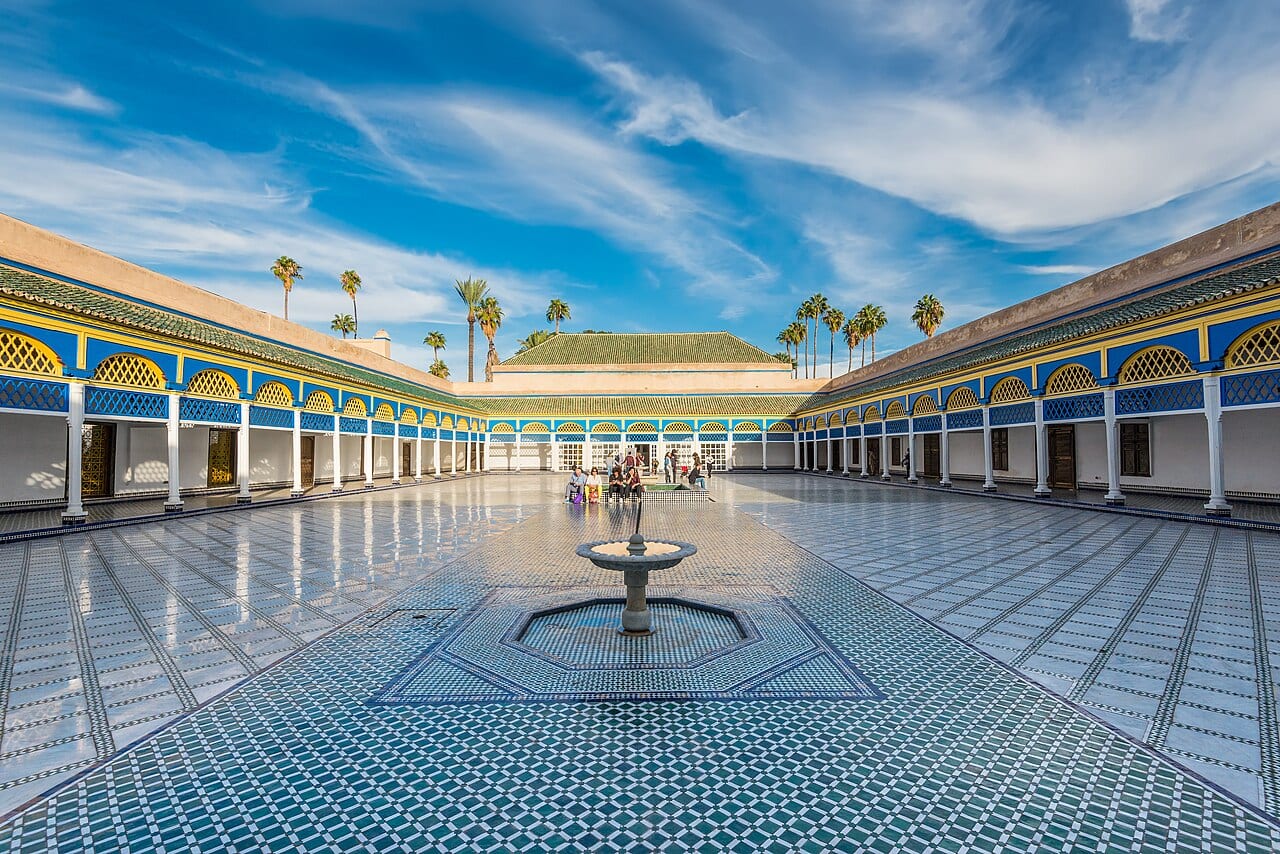 The tiled courtyard of Bahia Palace, Marrakech