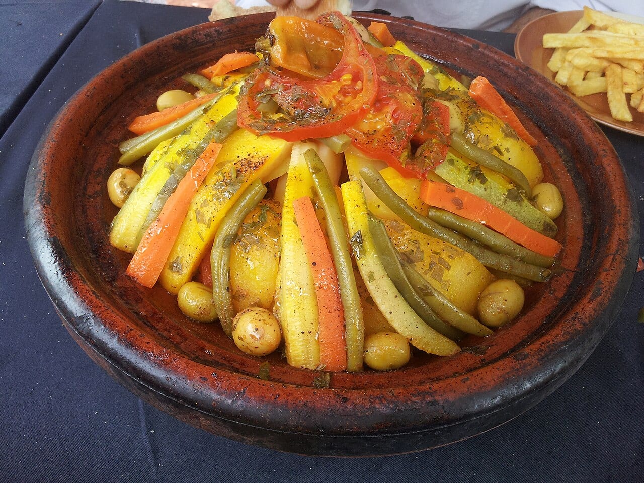 A chicken tagine with preserved lemon and olives
