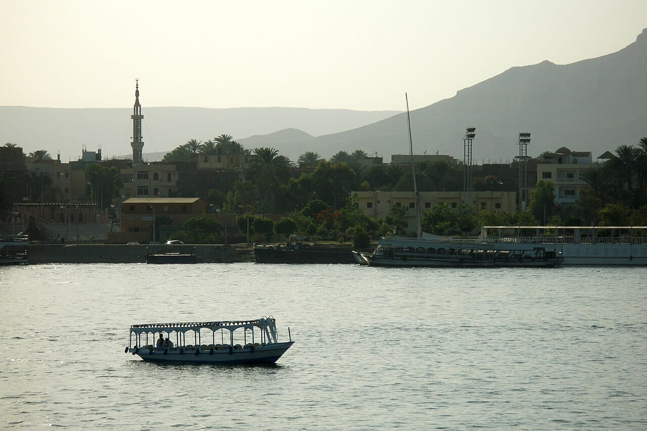 A felucca sailing on the Nile at Luxor