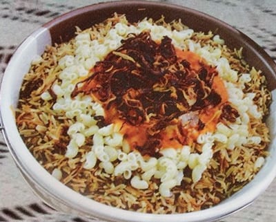 A plate of koshary, Egypt's national comfort food