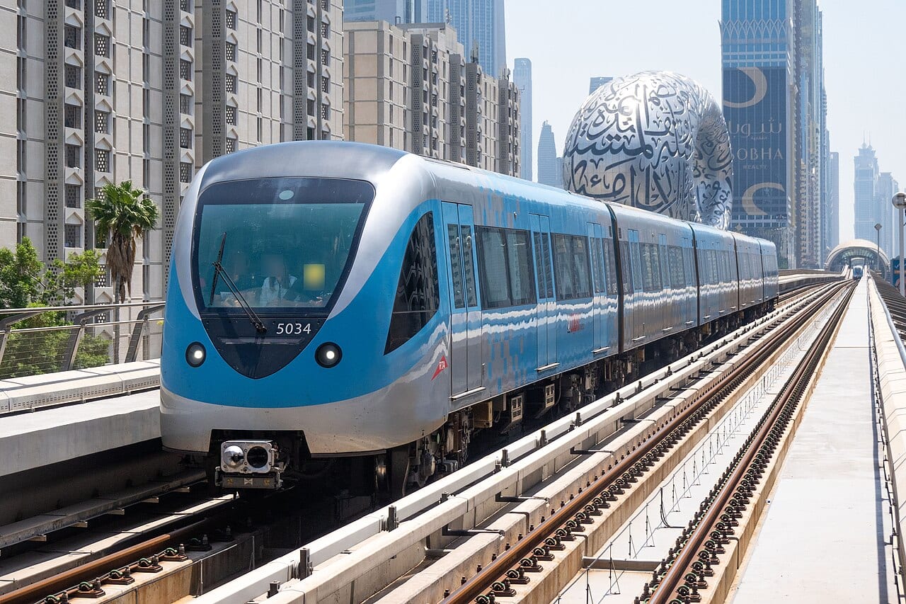 The Museum of the Future on Sheikh Zayed Road with Arabic calligraphy across its oval facade
