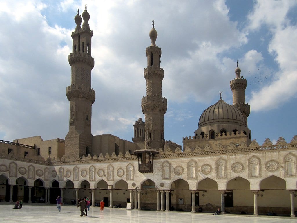 The minarets of Al-Azhar Mosque, Cairo